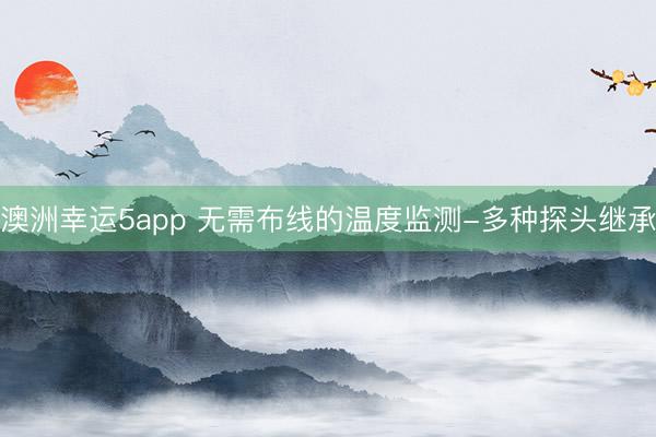 澳洲幸运5app 无需布线的温度监测-多种探头继承